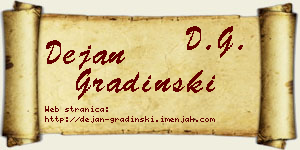 Dejan Gradinski vizit kartica